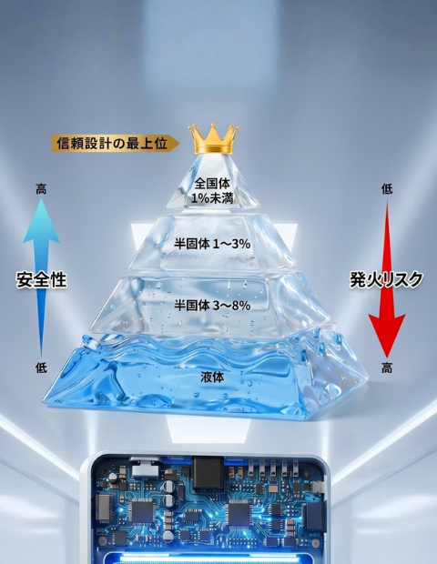 全固体電池の構造 BigBlue